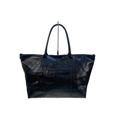 На фото 2 - Женская сумка из натуральной кожи, цвет черный