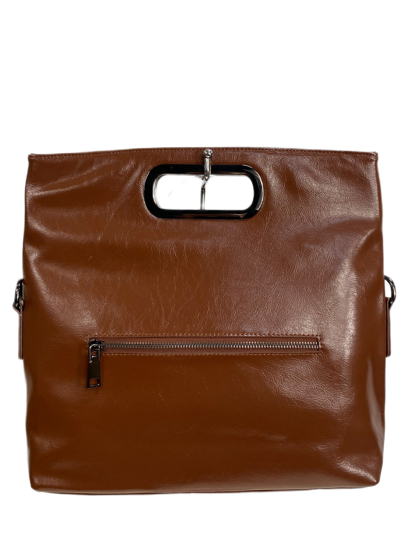 На фото 2 - Женская сумка из натуральной кожи, цвет рыжий