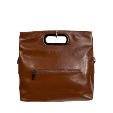 На фото 2 - Женская сумка из натуральной кожи, цвет рыжий