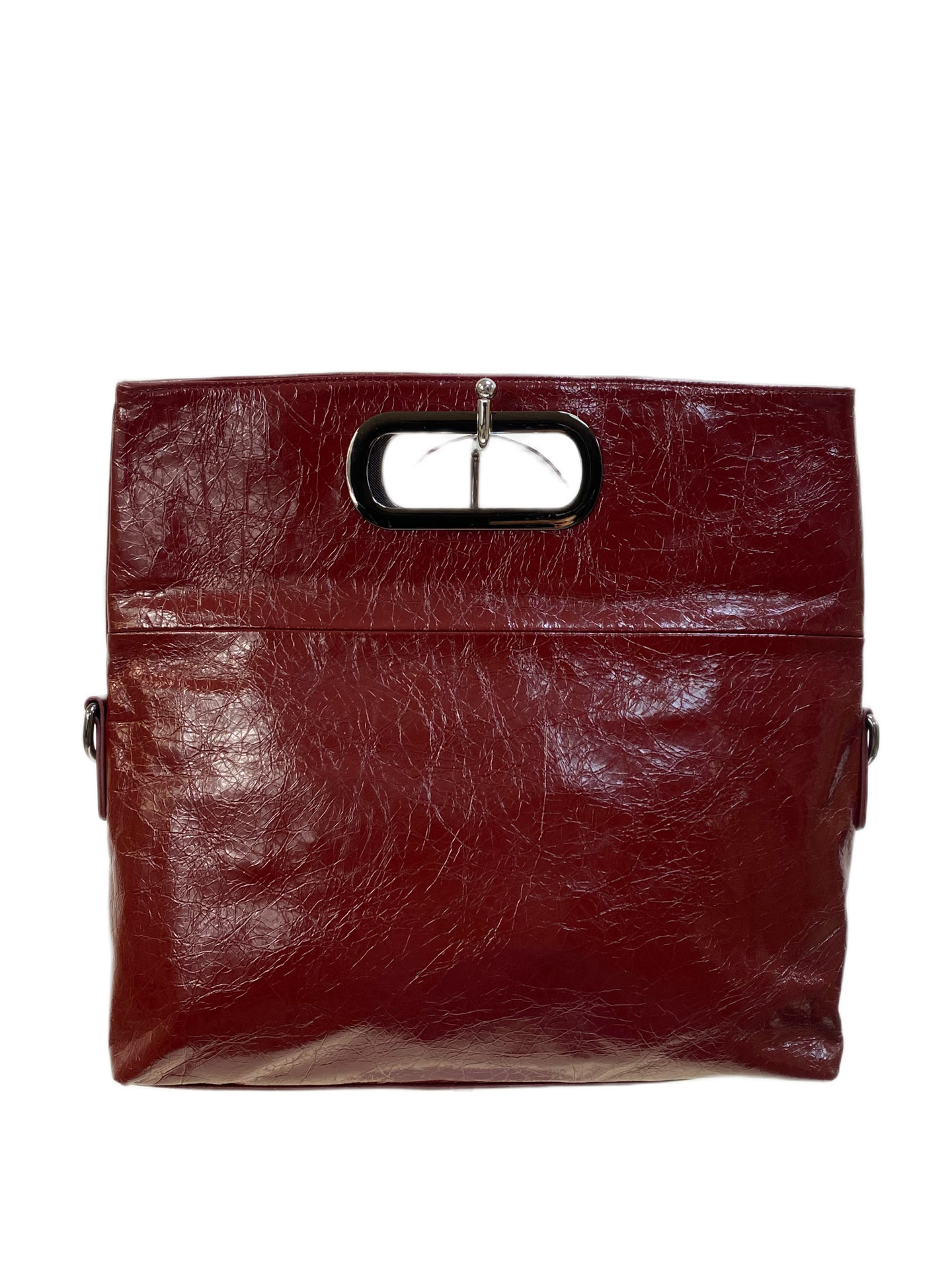 На фото 2 - Женская сумка из натуральной кожи, цвет красный