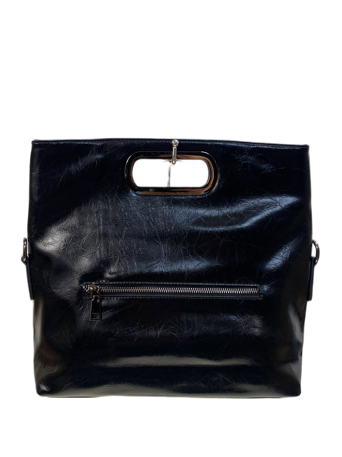 На фото 2 - Женская сумка из натуральной кожи, цвет черный На фото 2 - Женская сумка из натуральной кожи, цвет черный