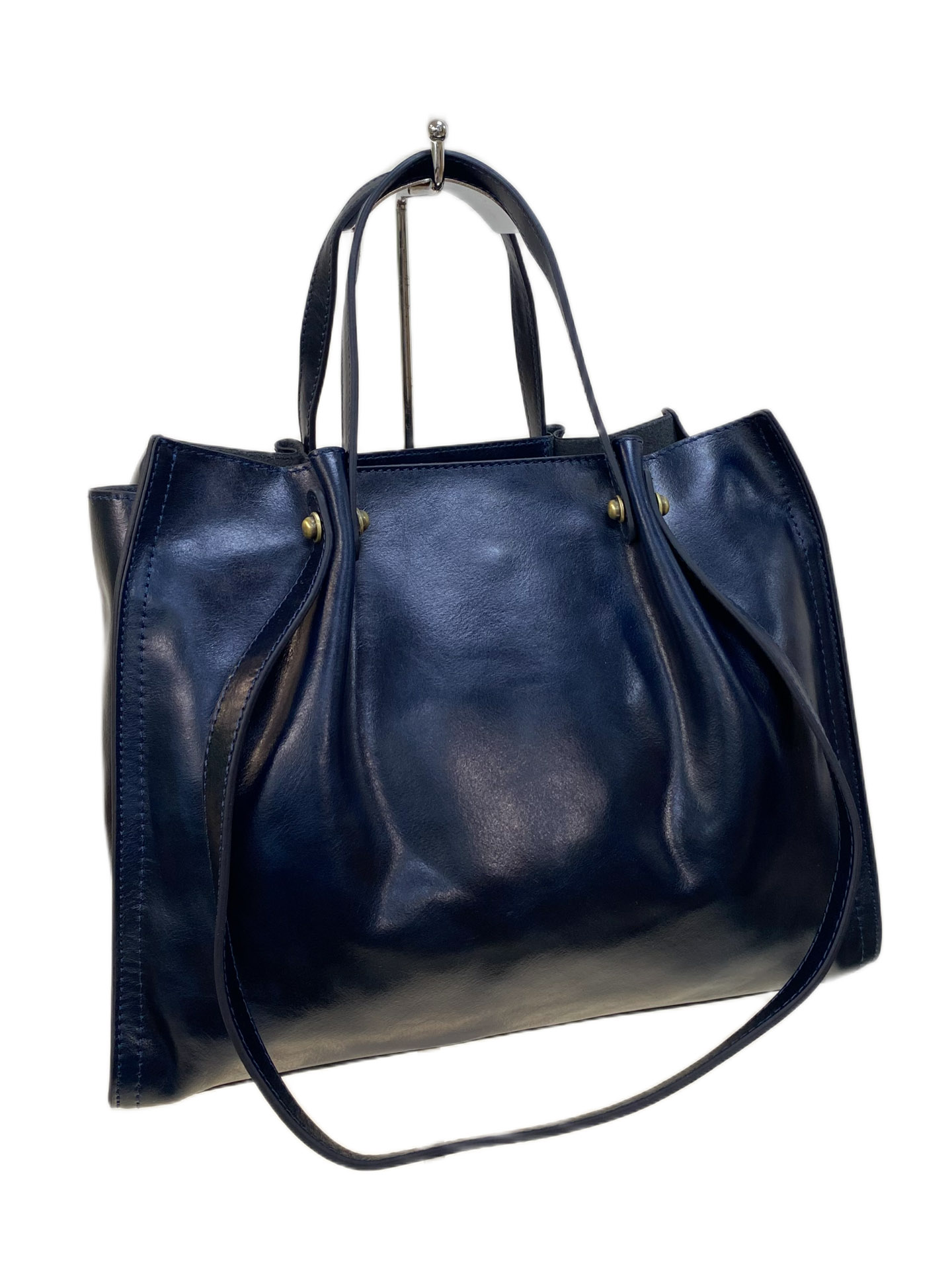 На фото 1 - Женская сумка из натуральной кожи, цвет синий На фото 1 - Женская сумка из натуральной кожи, цвет синий