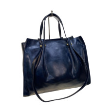 На фото 1 - Женская сумка из натуральной кожи, цвет синий На фото 1 - Женская сумка из натуральной кожи, цвет синий