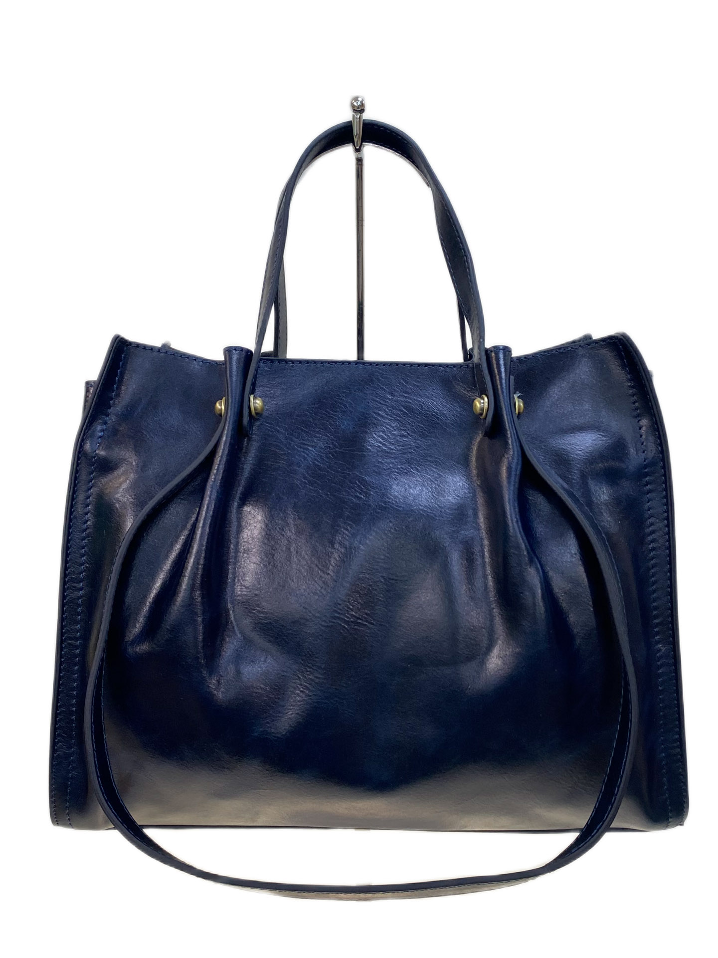 На фото 2 - Женская сумка из натуральной кожи, цвет синий На фото 2 - Женская сумка из натуральной кожи, цвет синий