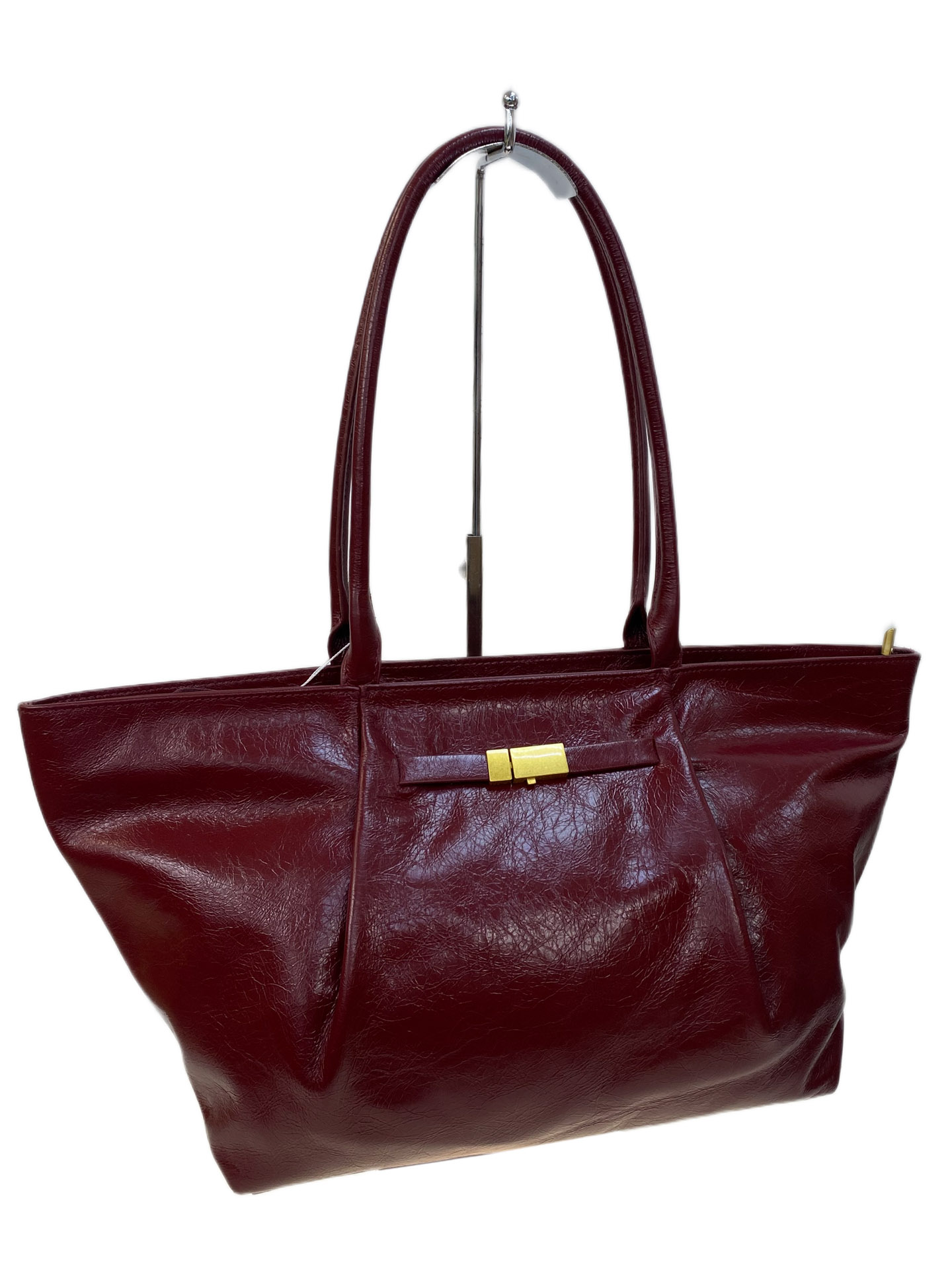 На фото 1 - Женская сумка из натуральной кожи, цвет бордовый На фото 1 - Женская сумка из натуральной кожи, цвет бордовый