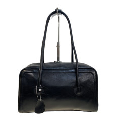 На фото 2 - Женская сумка из натуральной кожи, цвет  черный