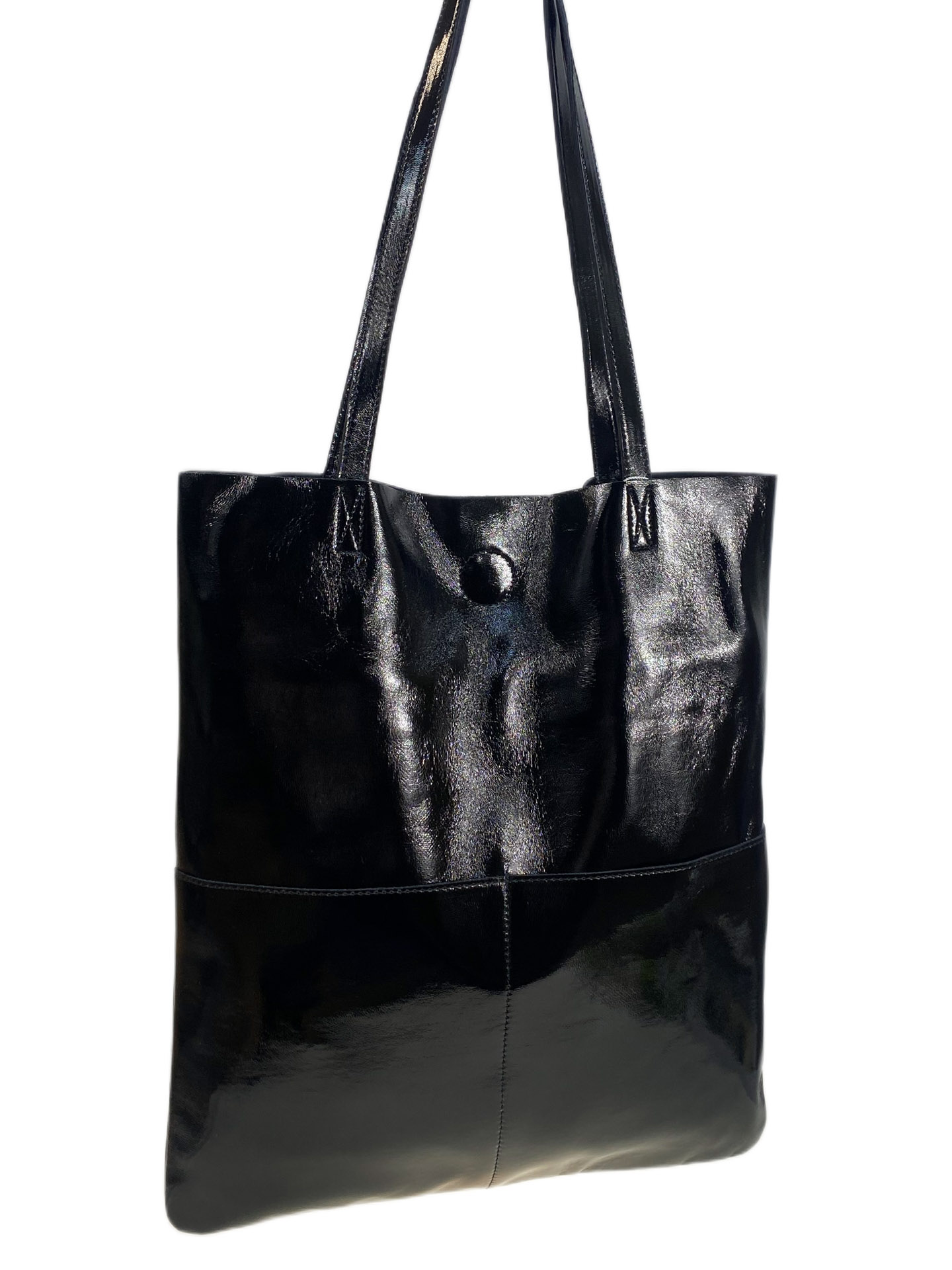 На фото 1 - Женская сумка из натуральной кожи, цвет черный На фото 1 - Женская сумка из натуральной кожи, цвет черный