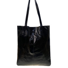 На фото 2 - Женская сумка из натуральной кожи, цвет черный На фото 2 - Женская сумка из натуральной кожи, цвет черный