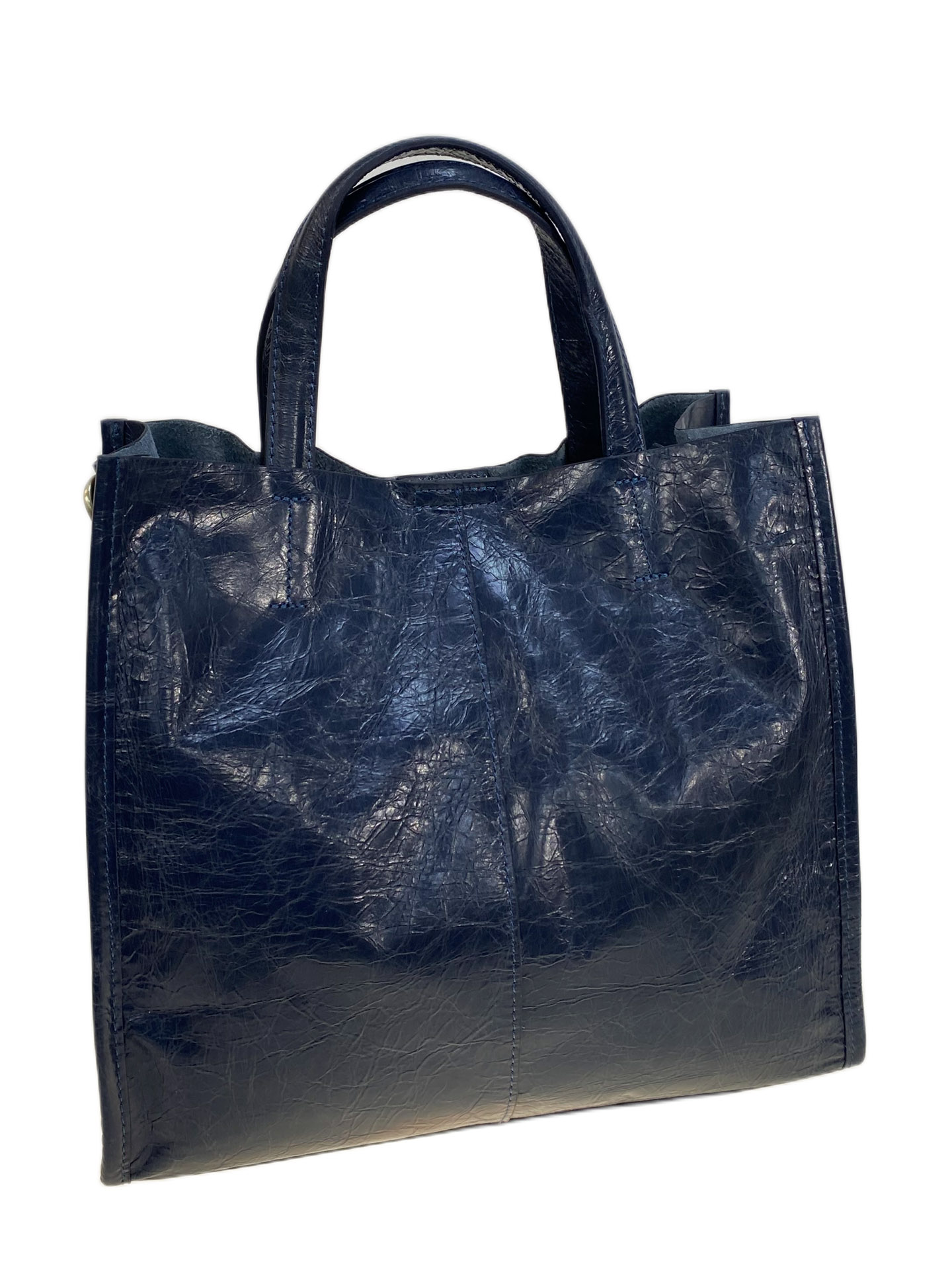 На фото 1 - Женская сумка из натуральной кожи, цвет  синий На фото 1 - Женская сумка из натуральной кожи, цвет  синий