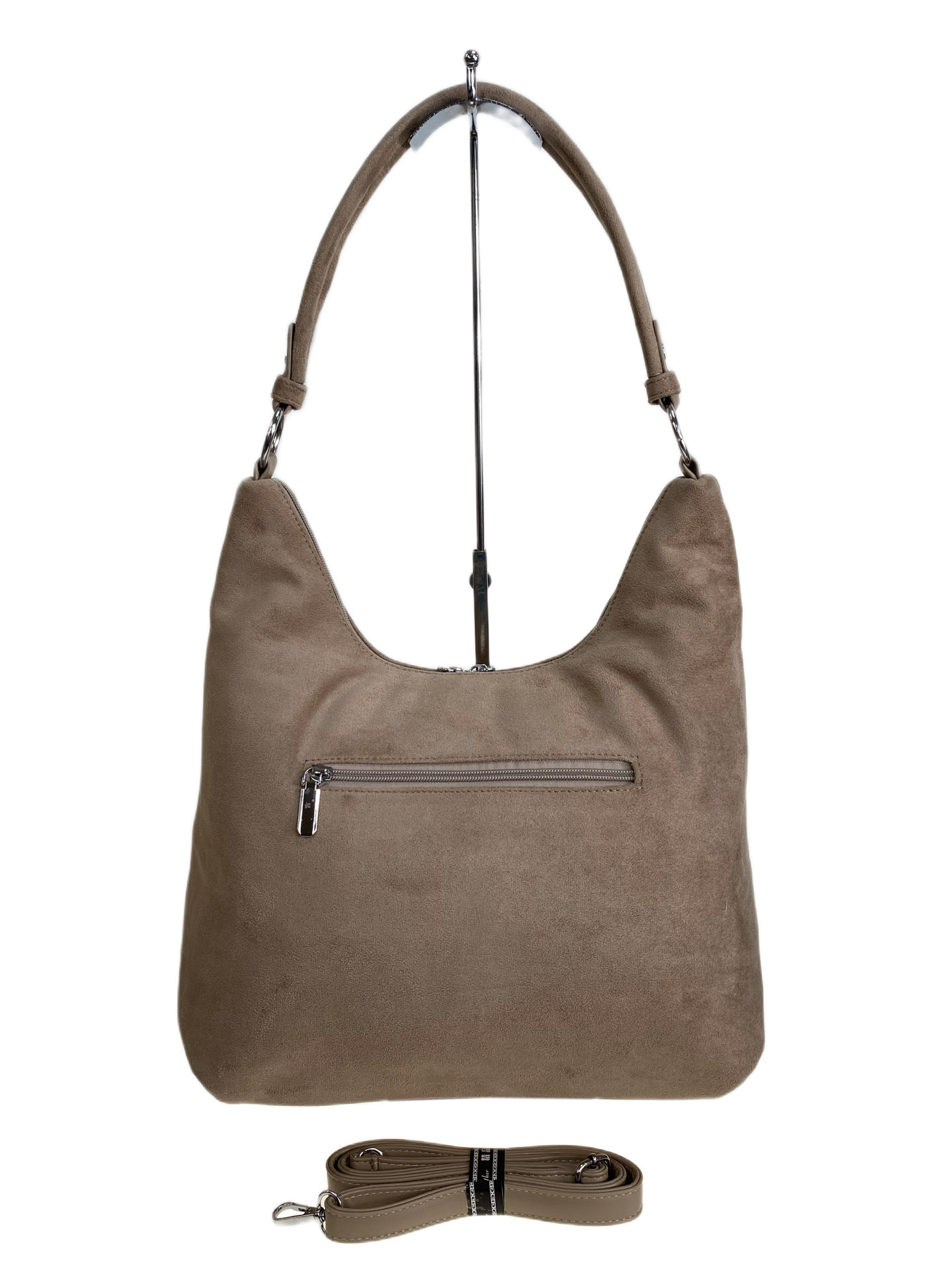 На фото 2 - Женская сумка из искусственной замши, цвет бежевый На фото 2 - Женская сумка из искусственной замши, цвет бежевый