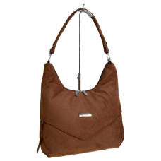 На фото 1 - Женская сумка из искусственной замши, цвет коричневый На фото 1 - Женская сумка из искусственной замши, цвет коричневый