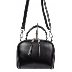 На фото 2 - Женская cross-body из натуральной кожи, цвет чёрный На фото 2 - Женская cross-body из натуральной кожи, цвет чёрный