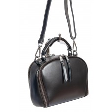 На фото 1 - Женская cross-body из натуральной кожи, цвет металлик На фото 1 - Женская cross-body из натуральной кожи, цвет металлик