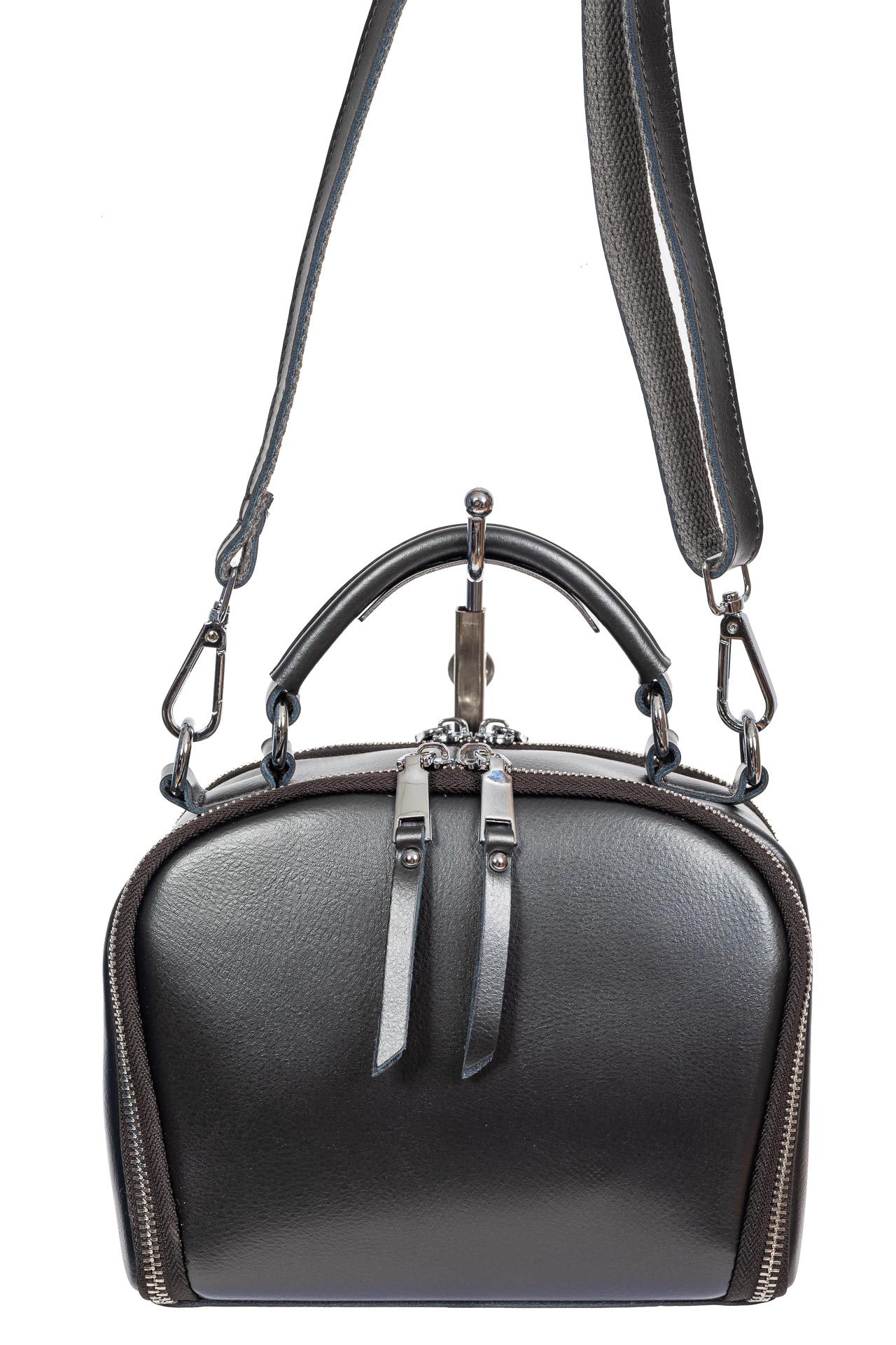 На фото 2 - Женская cross-body из натуральной кожи, цвет металлик На фото 2 - Женская cross-body из натуральной кожи, цвет металлик
