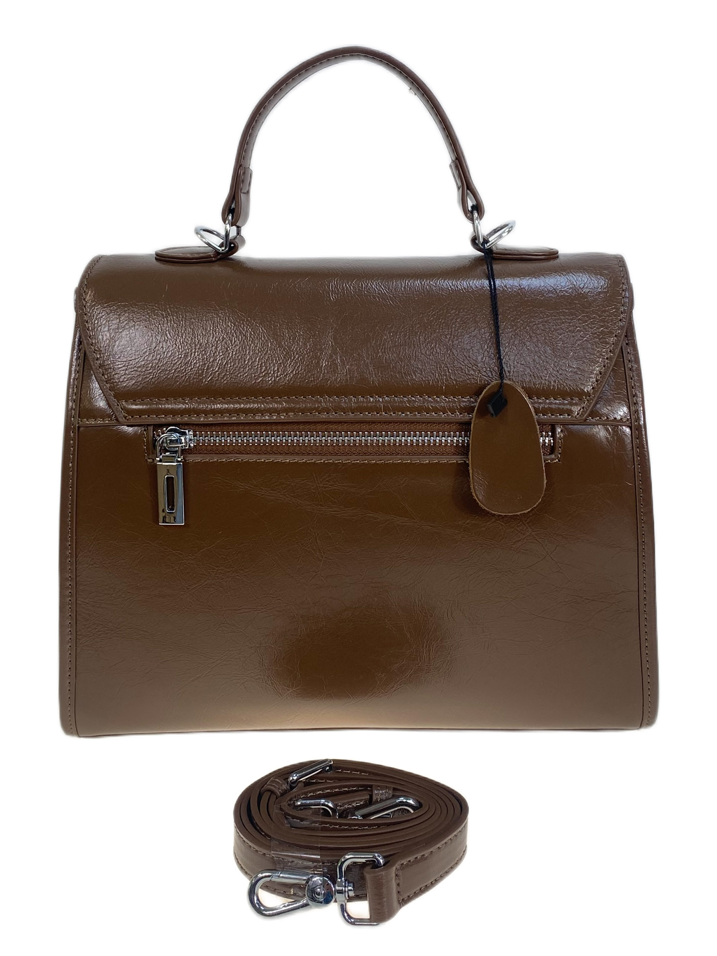 На фото 2 - Женская сумка из натуральной кожи, цвет коричневый На фото 2 - Женская сумка из натуральной кожи, цвет коричневый