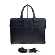 На фото 1 - Сумка портфель для документов из искусственной кожи, цвет черный