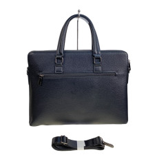 На фото 1 - Сумка портфель для документов из искусственной кожи, цвет черный