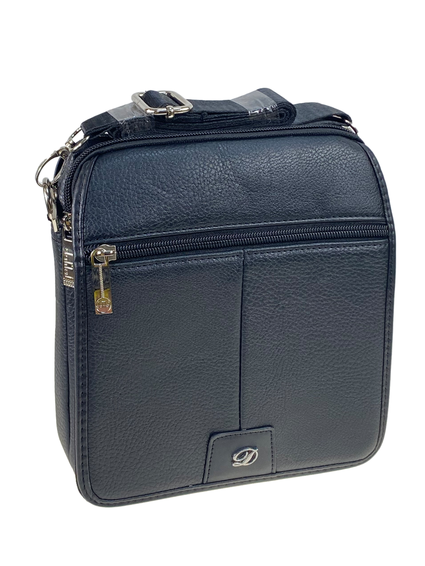 На фото 1 - Сумка мужская из искусственной кожи, цвет черный На фото 1 - Сумка мужская из искусственной кожи, цвет черный