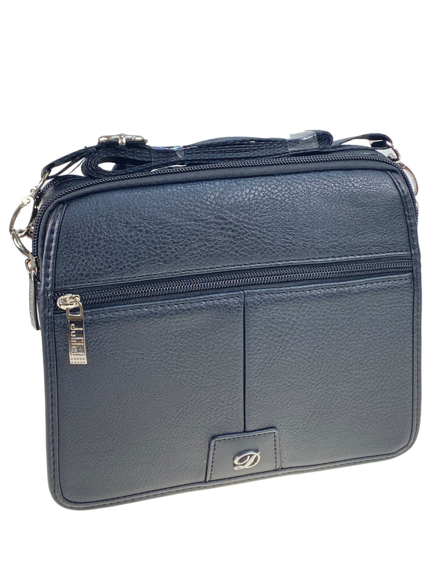 На фото 1 - Сумка мужская из искусственной кожи, цвет черный На фото 1 - Сумка мужская из искусственной кожи, цвет черный