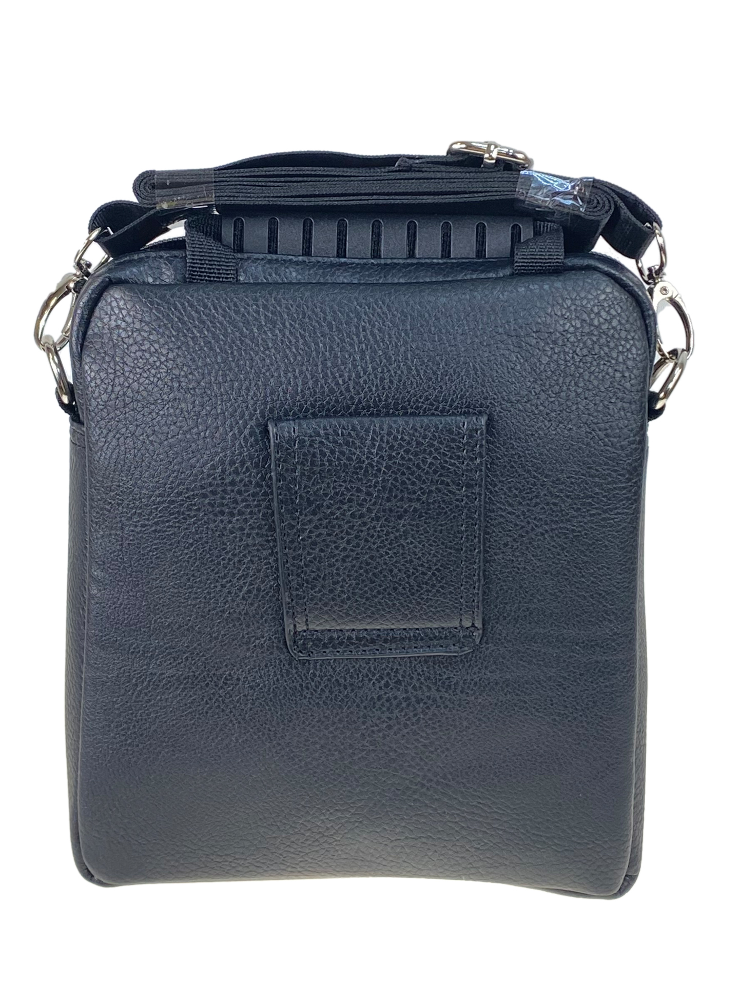 На фото 2 - Сумка мужская из искусственной кожи, цвет черный На фото 2 - Сумка мужская из искусственной кожи, цвет черный