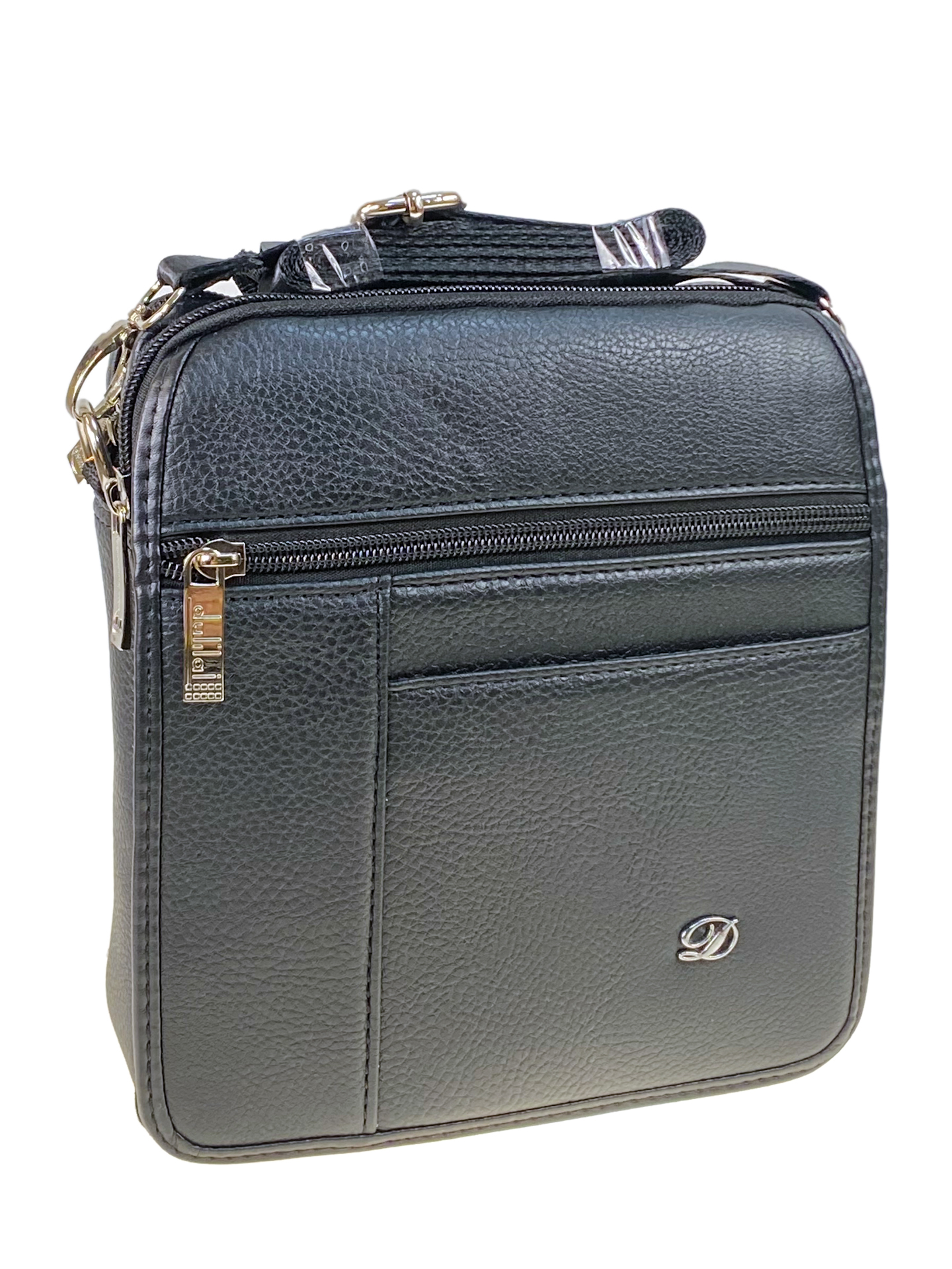 На фото 1 - Сумка мужская из искусственной кожи, цвет черный На фото 1 - Сумка мужская из искусственной кожи, цвет черный