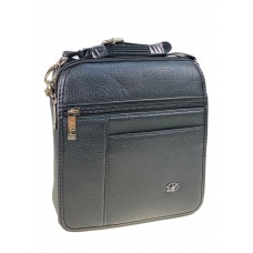 На фото 1 - Сумка мужская из искусственной кожи, цвет черный На фото 1 - Сумка мужская из искусственной кожи, цвет черный