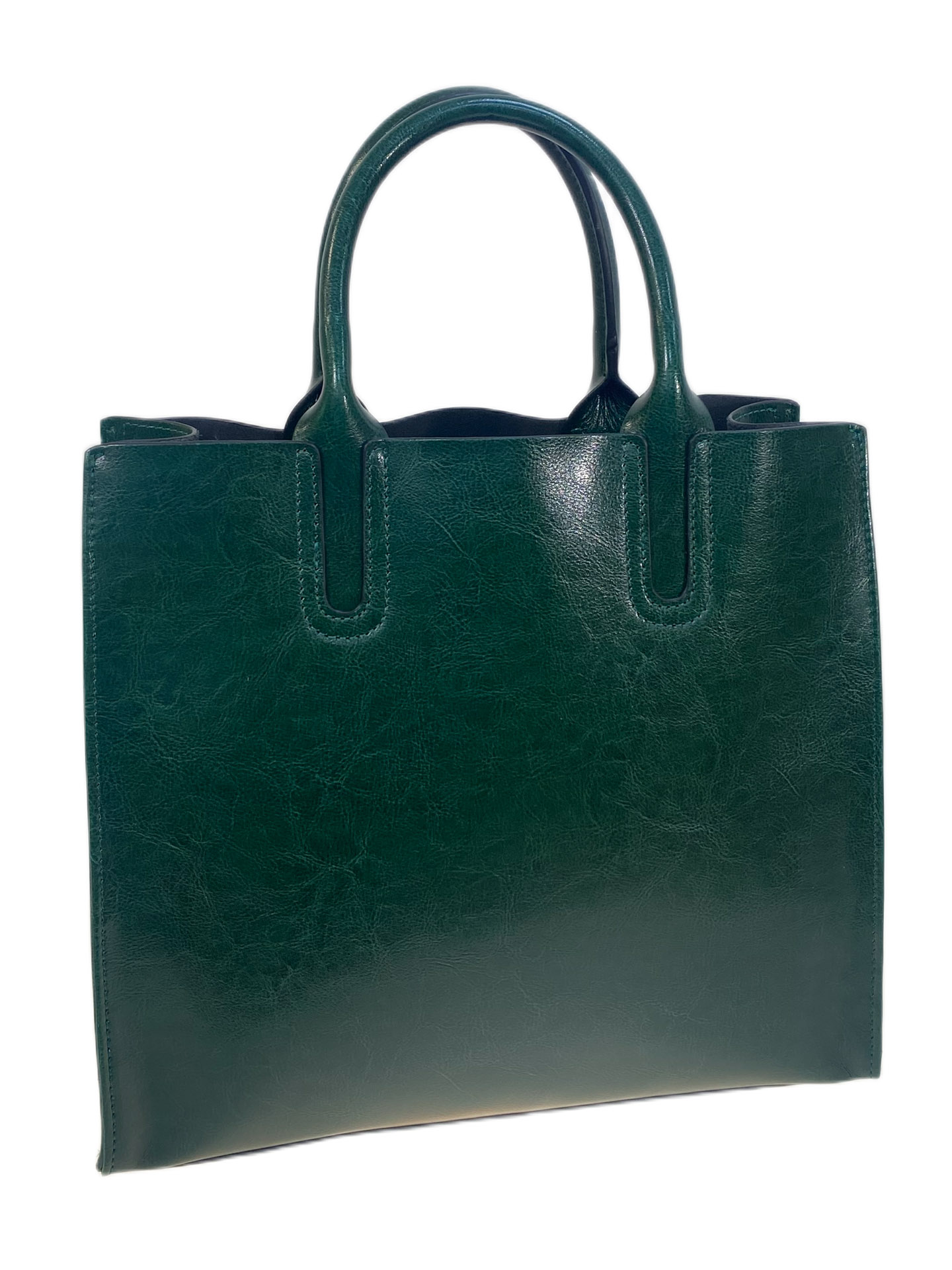 На фото 1 - Женская сумка из натуральной кожи, цвет зеленый На фото 1 - Женская сумка из натуральной кожи, цвет зеленый