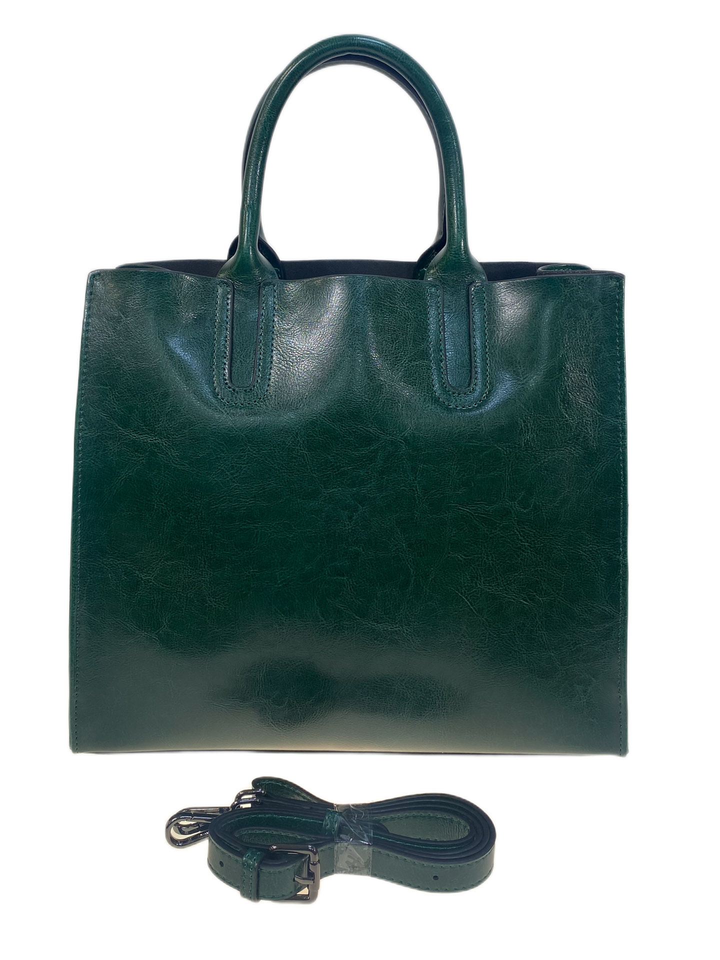 На фото 2 - Женская сумка из натуральной кожи, цвет зеленый На фото 2 - Женская сумка из натуральной кожи, цвет зеленый