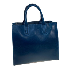 На фото 1 - Женская сумка из натуральной кожи, цвет  синий На фото 1 - Женская сумка из натуральной кожи, цвет  синий