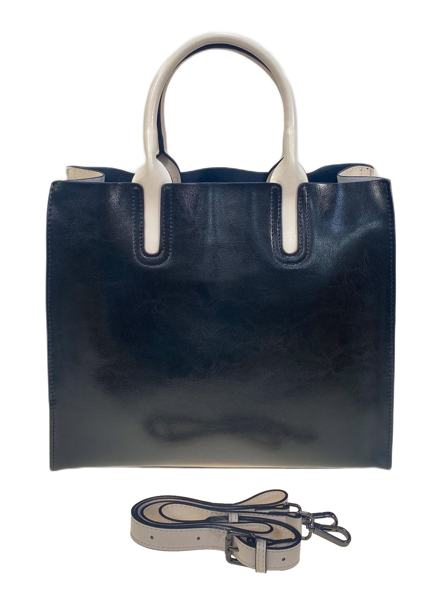 На фото 2 - Женская сумка из натуральной кожи, цвет черный На фото 2 - Женская сумка из натуральной кожи, цвет черный