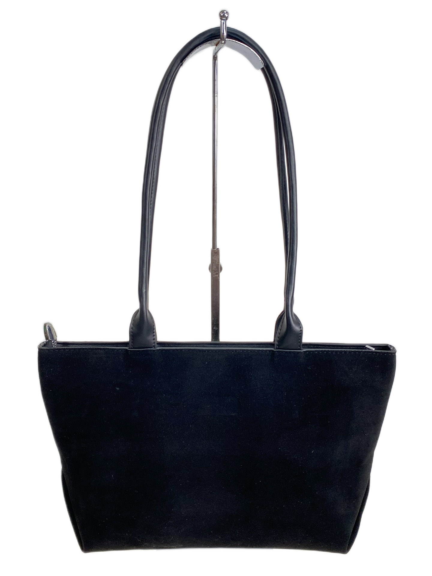 На фото 2 - Женская сумка из искусственной замши, цвет черный