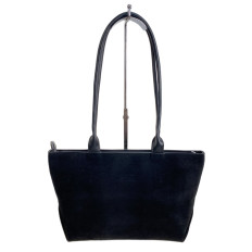 На фото 2 - Женская сумка из искусственной замши, цвет черный На фото 2 - Женская сумка из искусственной замши, цвет черный