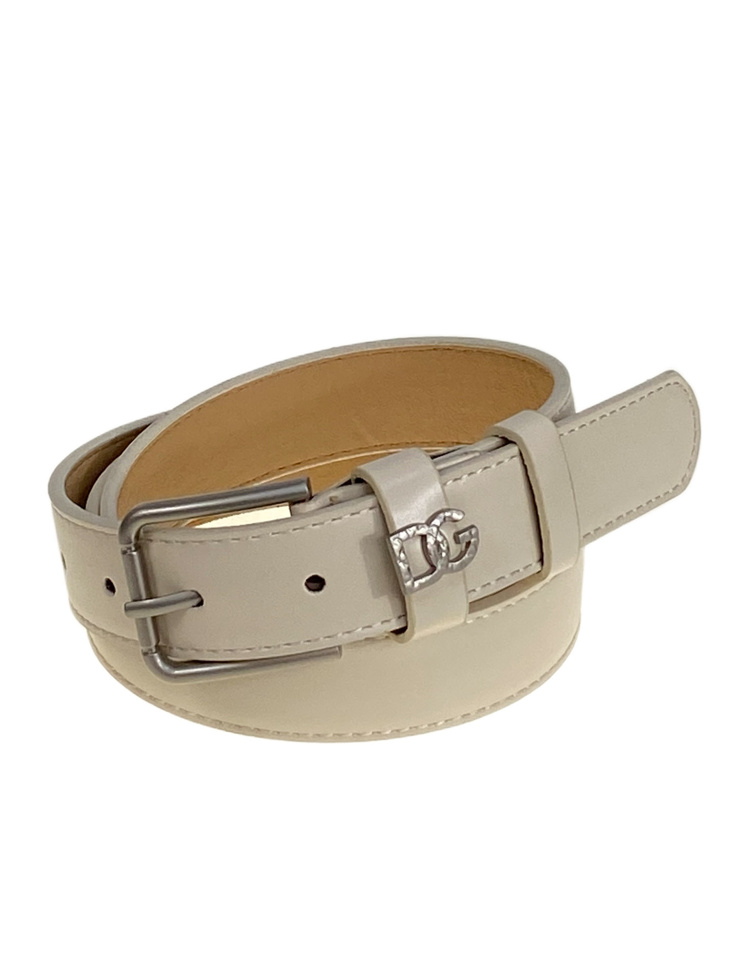 На фото 1 -  Ремень женский из искусственной кожи, цвет  светло бежевый