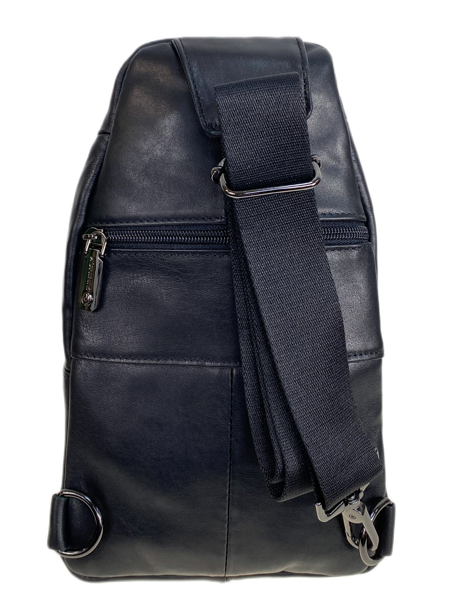 На фото 2 - Сумка мужская через плечо из натуральной кожи, цвет черный На фото 2 - Сумка мужская через плечо из натуральной кожи, цвет черный