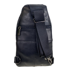 На фото 2 - Сумка мужская через плечо из натуральной кожи, цвет черный На фото 2 - Сумка мужская через плечо из натуральной кожи, цвет черный