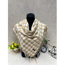 На фото 1 - Платок в клетку из кашемира, мультицвет