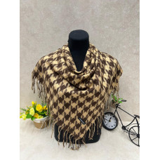 На фото 1 - Платок в клетку из кашемира, мультицвет