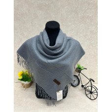 На фото 1 - Платок  из кашемира и шерсти, цвет светло серый