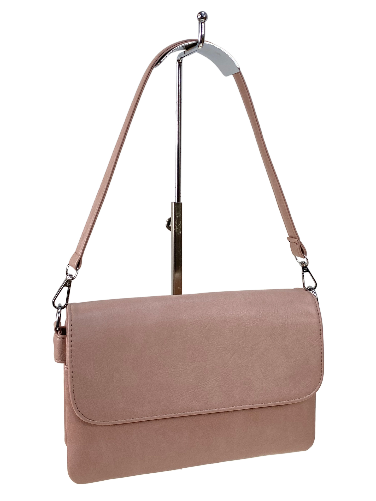 На фото 1 - Женская сумка из искусственной кожи,  цвет розовый На фото 1 - Женская сумка из искусственной кожи,  цвет розовый