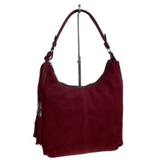 На фото 1 - Женская сумка из натуральной замши искусственной кожи, цвет бордовый На фото 1 - Женская сумка из натуральной замши искусственной кожи, цвет бордовый