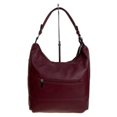 На фото 2 - Женская сумка из натуральной замши искусственной кожи, цвет бордовый