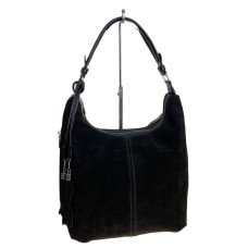 На фото 1 - Женская сумка из натуральной замши искусственной кожи, цвет черный На фото 1 - Женская сумка из натуральной замши искусственной кожи, цвет черный