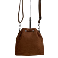 На фото 2 - Женская сумка из искусственной замши, цвет шоколадно-рыжий На фото 2 - Женская сумка из искусственной замши, цвет шоколадно-рыжий