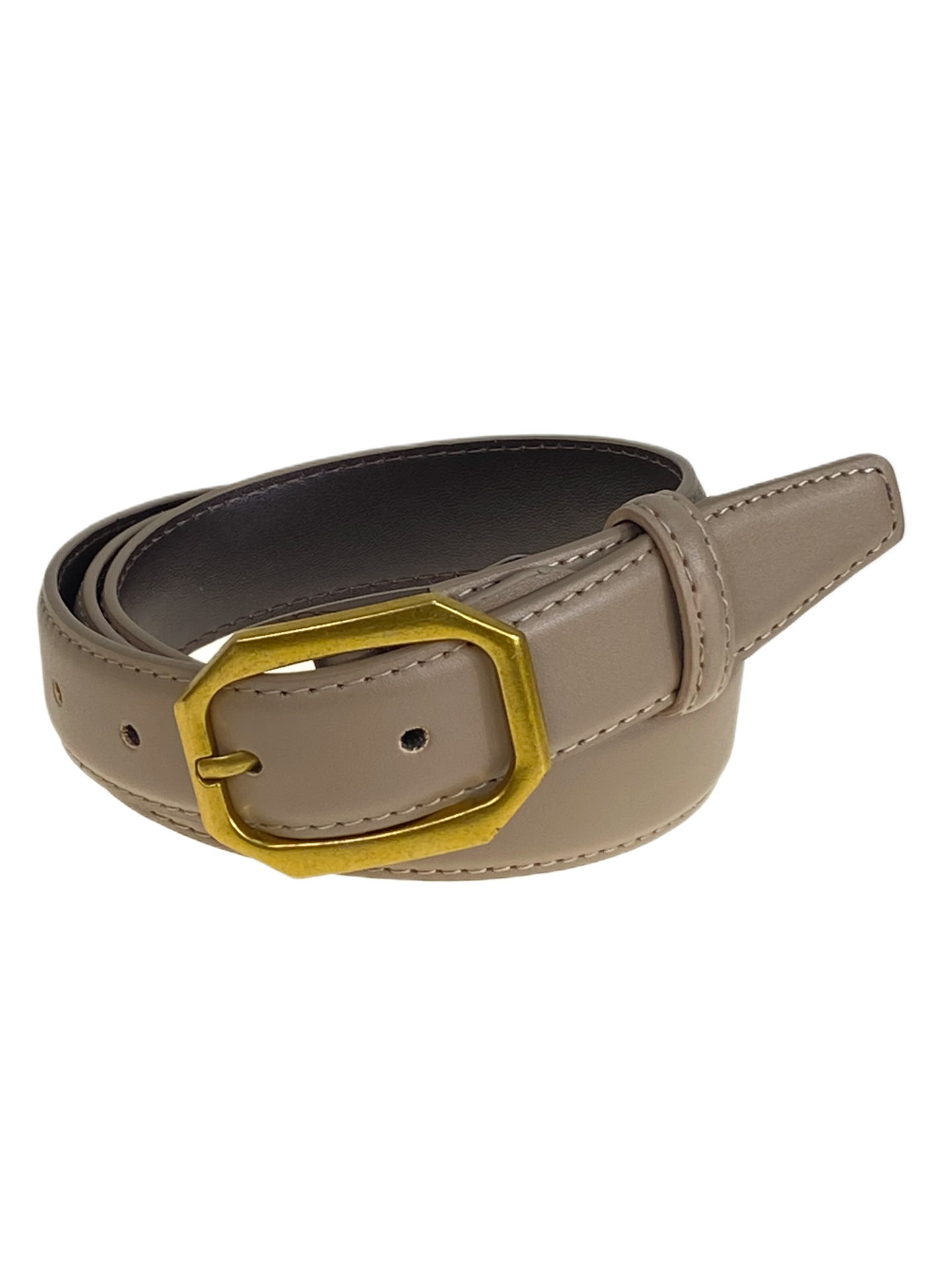 На фото 1 - Ремень женский из искусственной кожи , цвет  бежевый