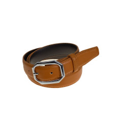 На фото 1 - Ремень женский из искусственной кожи , цвет  рыжий