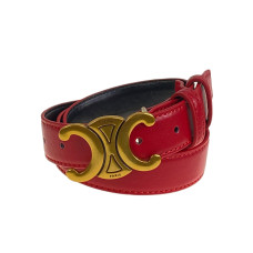 На фото 1 - Ремень женский из искусственной кожи , цвет красный На фото 1 - Ремень женский из искусственной кожи , цвет красный