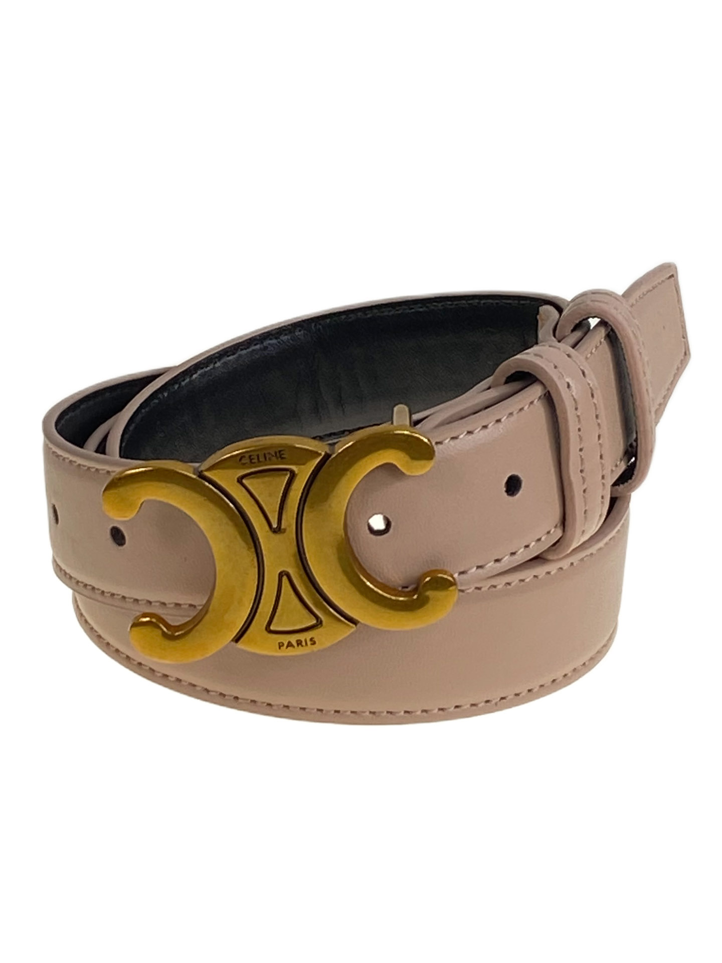 На фото 1 - Ремень женский из искусственной кожи , цвет бежевый