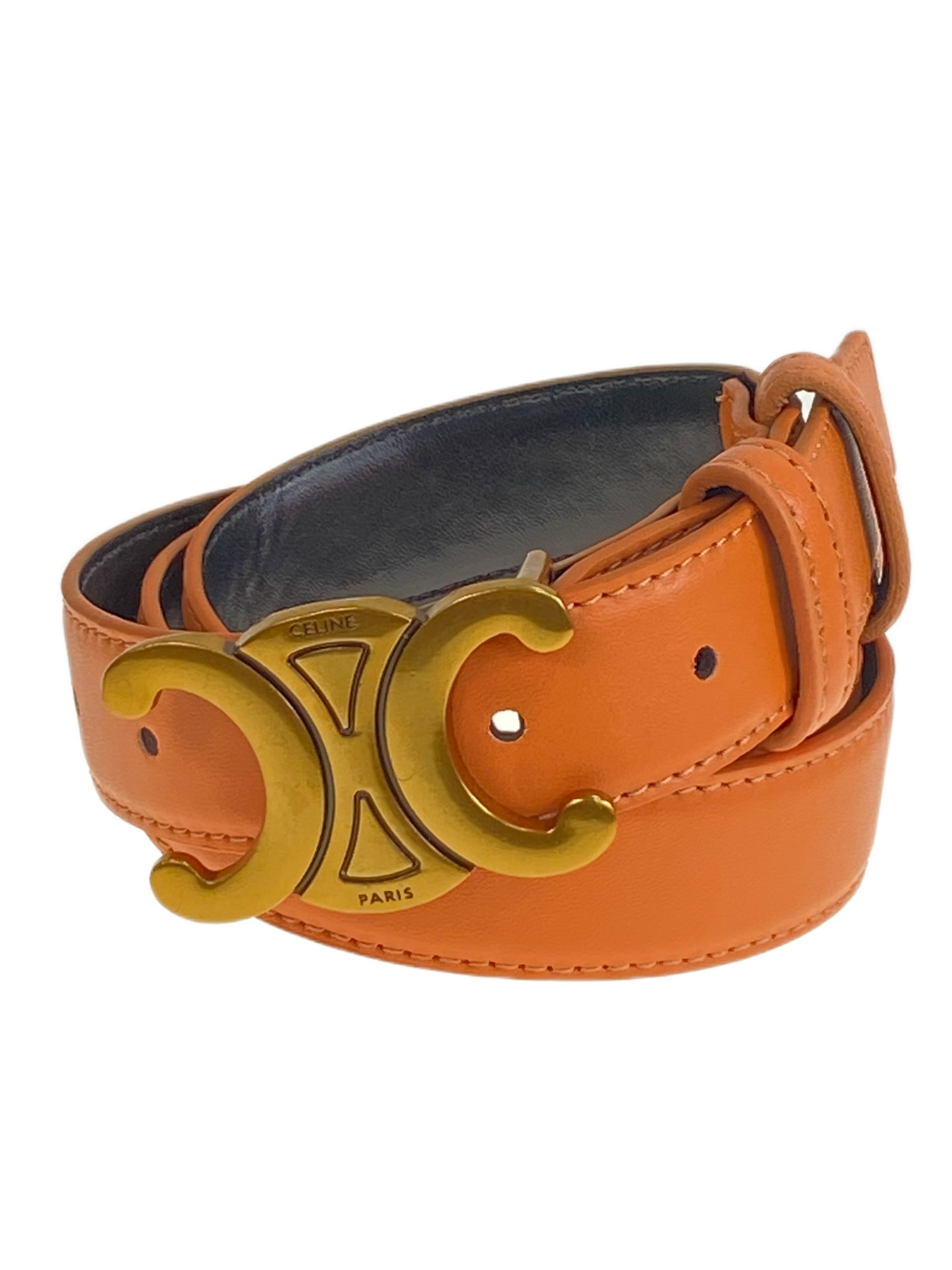 На фото 1 - Ремень женский из искусственной кожи , цвет  оранжевый На фото 1 - Ремень женский из искусственной кожи , цвет  оранжевый