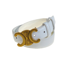 На фото 1 - Ремень женский из искусственной кожи , цвет белый На фото 1 - Ремень женский из искусственной кожи , цвет белый