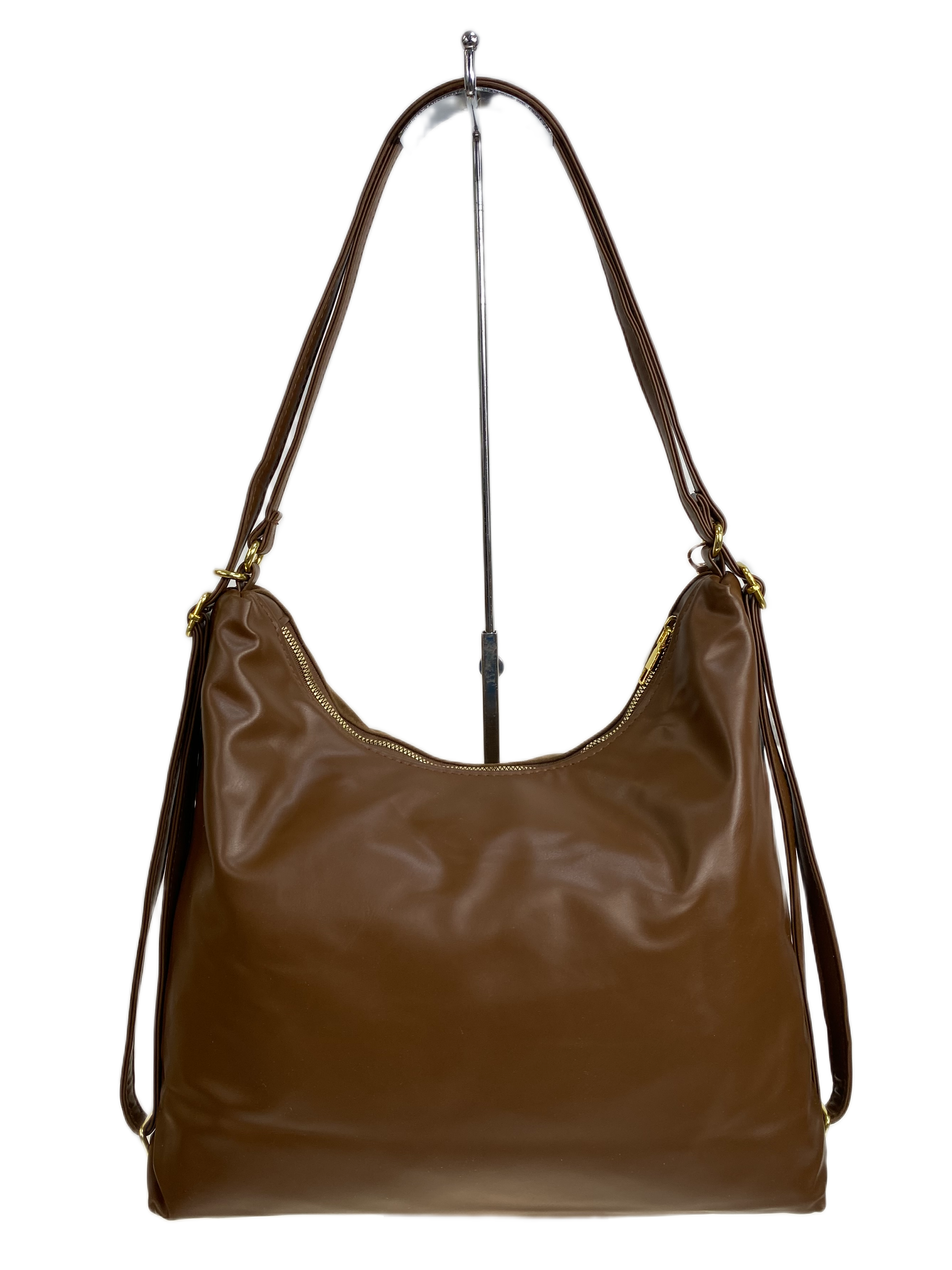 На фото 2 - Женская сумка из искусственной замши, цвет коричневый На фото 2 - Женская сумка из искусственной замши, цвет коричневый